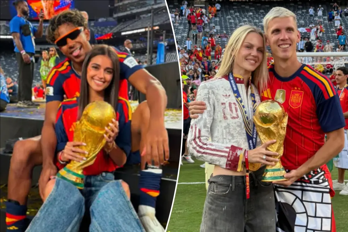 Lamine Yamal's girlfriend and Spanish football WAGs share joyful photos after World Cup victory