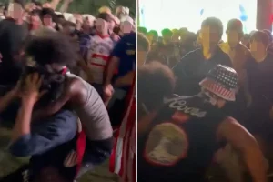 Large fight occurs in FIFA Fanzone on Washington's National Mall during USMNT World Cup match
