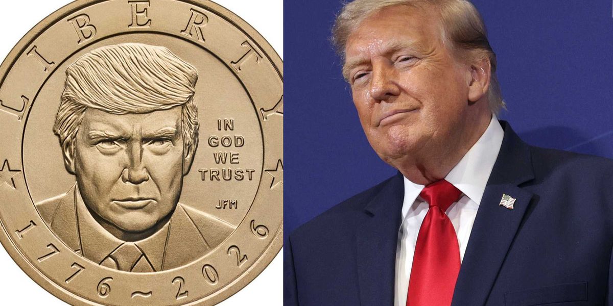 Liberals react strongly after the Treasury reveals a $1 gold coin featuring Trump's image for the 250th anniversary.