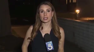 Local reporter becomes a sensation after a cockroach crawls on her during a live segment