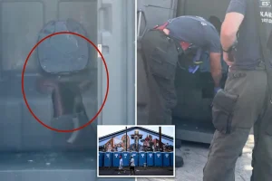 Man got stuck in a portable toilet tank for eight hours while trying to get his Mountain Dew.