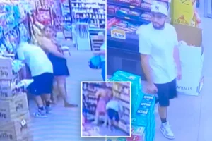 Man records a video from under a woman's skirt at a grocery store in California