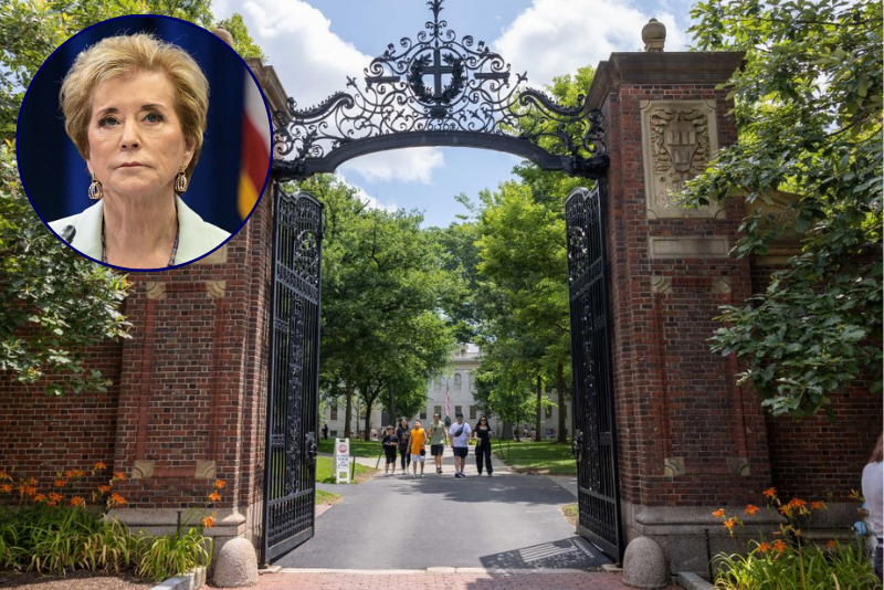 McMahon gives a serious warning to Harvard about following federal law on DEI.