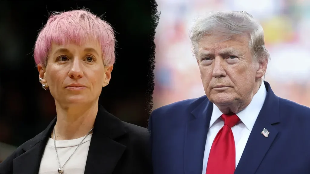 Megan Rapinoe criticizes Trump, holds him responsible for the US men's team's World Cup loss.