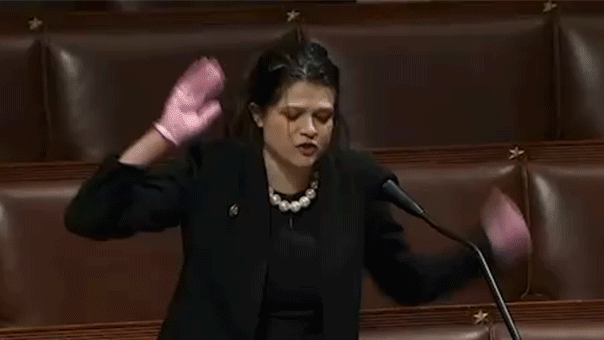 Michigan Democrat’s popular speech brings back awkward pink-gloved House floor incident