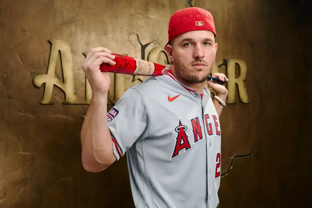 Mike Trout remains silent about trade rumors during the All-Star Game.