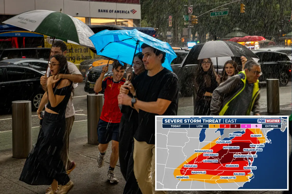 More than 116 million people in the Eastern US are at risk from a major storm that could bring tornadoes and flash flooding