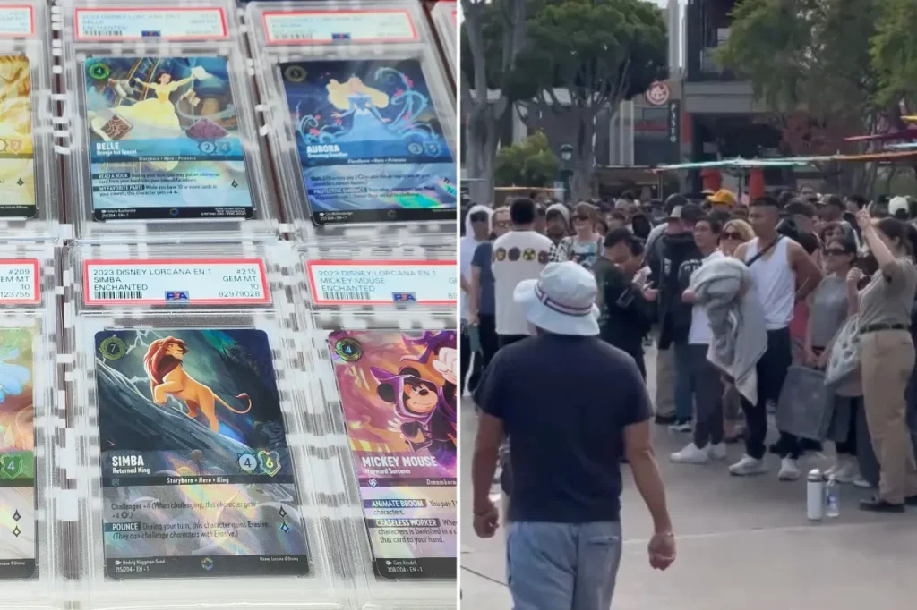 New Disney Lorcana card collections attract long queues at Downtown Disney