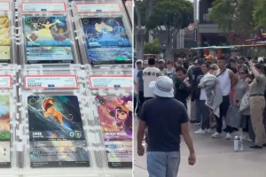 New Disney Lorcana card collections attract long queues at Downtown Disney
