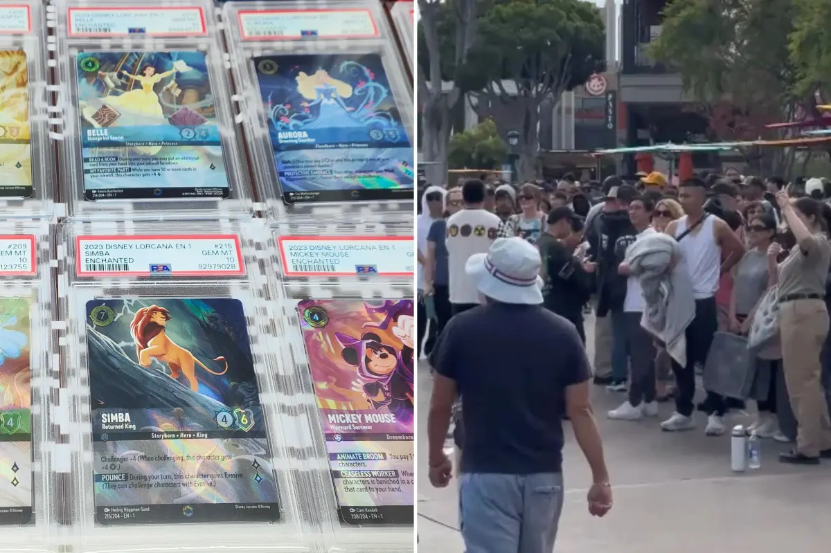 New Disney Lorcana card collections attract long queues at Downtown Disney