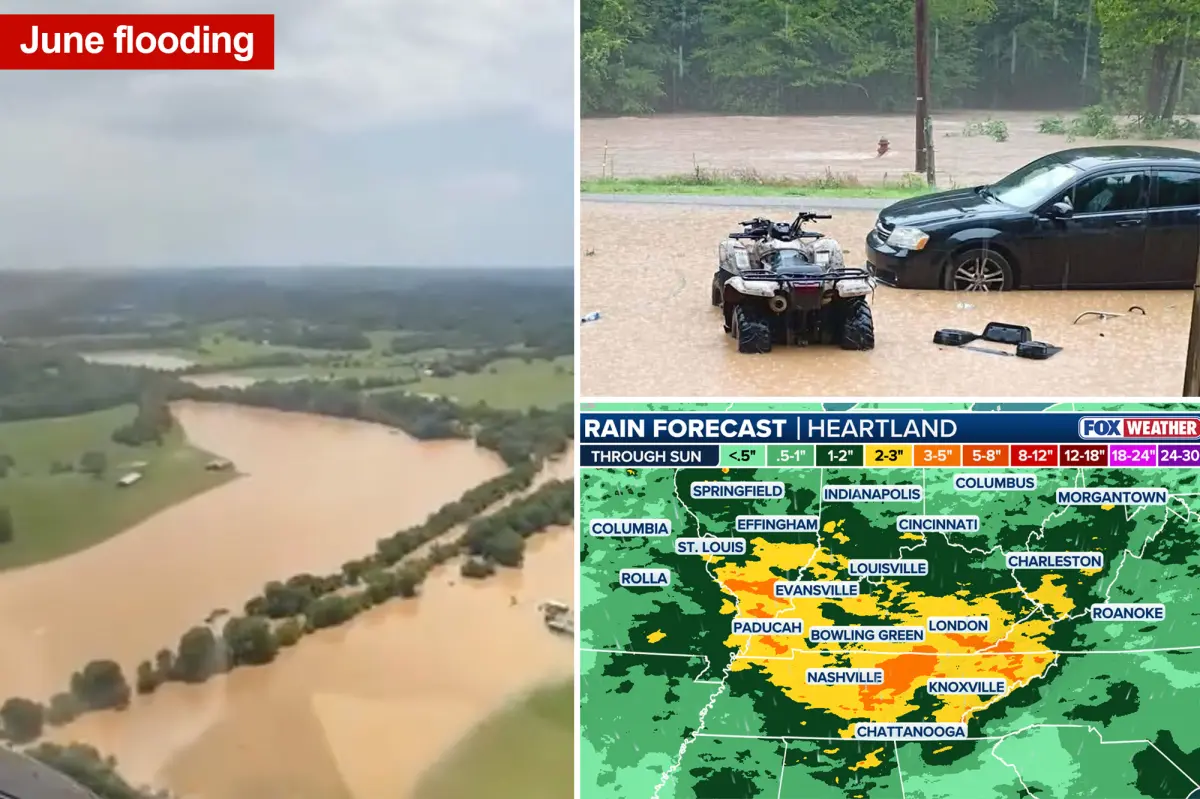 Northeast and Heartlands confront new flood risks as rains continue to fall in the areas