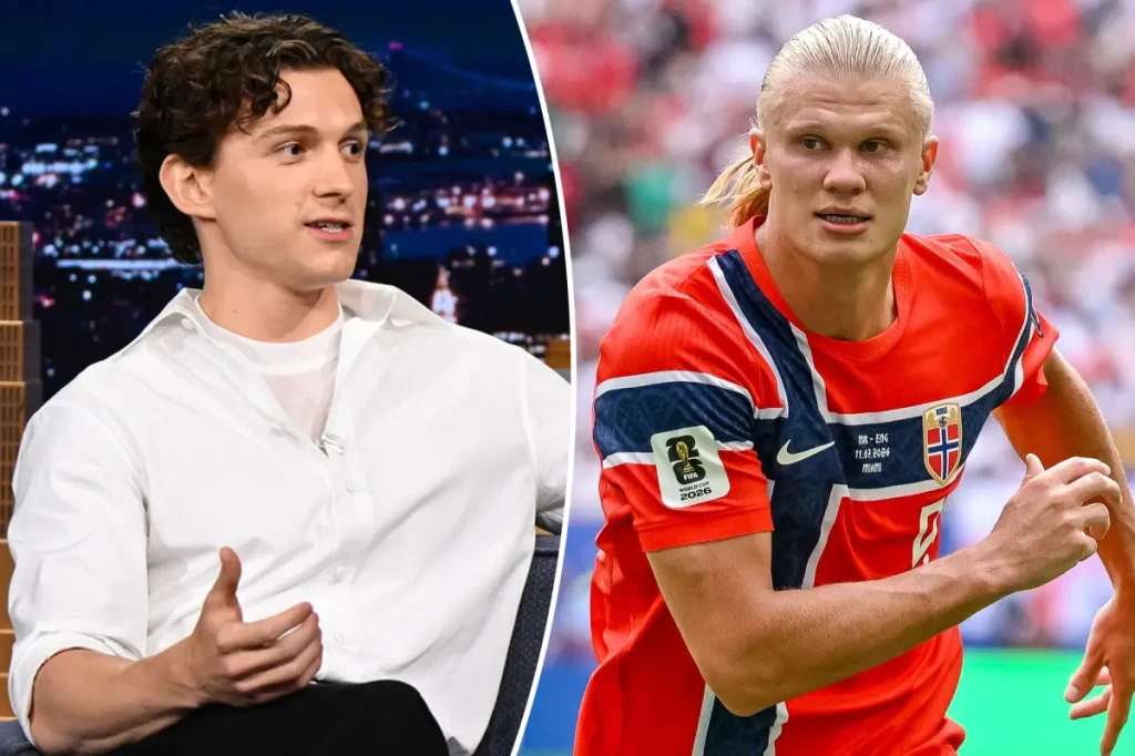Norway soccer star Erling Haaland declines Tom Holland's invitation to spend time together.