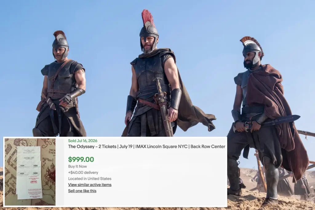 'Odyssey' enthusiasts spend huge amounts for limited IMAX 70 mm tickets in NYC; scalpers list prices above $1,000 per seat