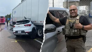 Officer Curtland Sawyer rescues driver in Missouri tractor accident