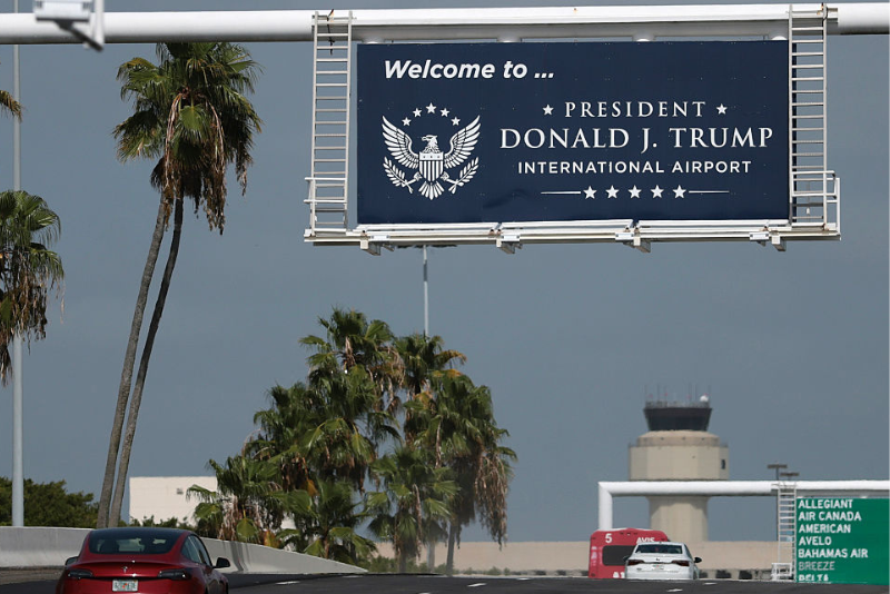 Palm Beach airport has been renamed President Donald J. Trump International Airport