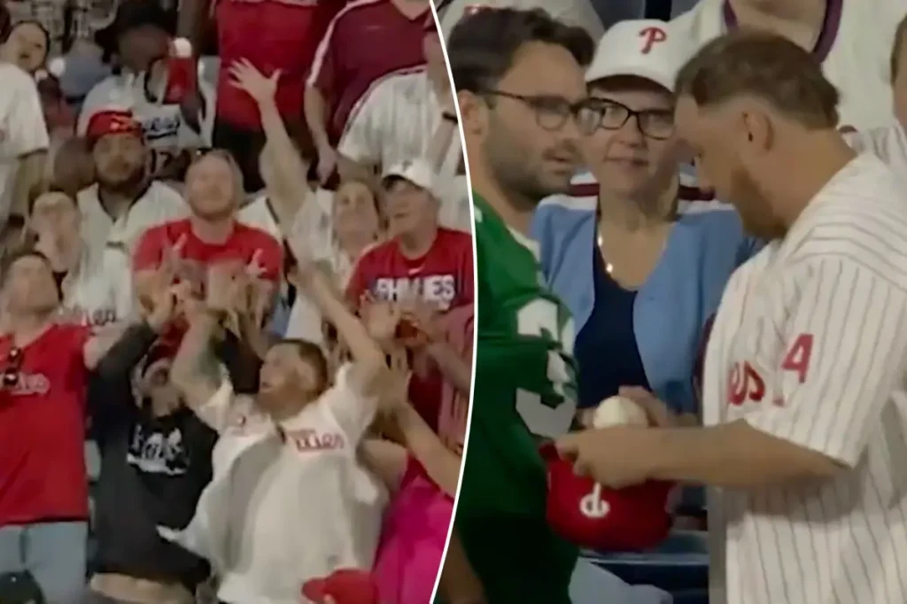 Phillies fan forcefully takes home-run ball from another spectator in contentious viral moment