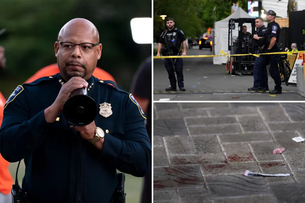 Police chief in Seattle responds aggressively to reporter amid criticism for being away after the mass shooting