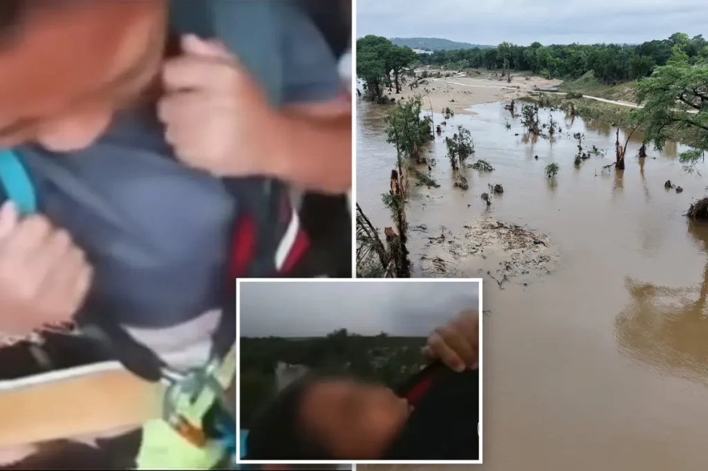 Rescue in Texas flooding: Crew airlifts girl, her family, and dogs in striking video