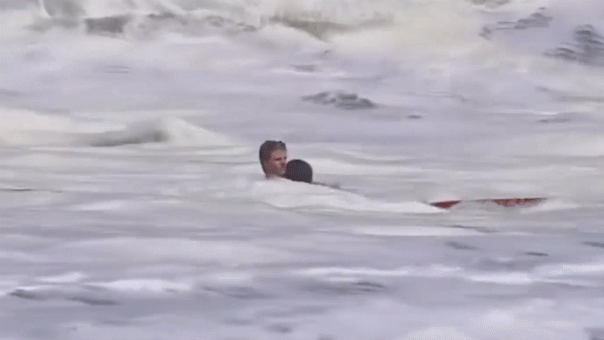 Ryder Williams shares his experience of a lifeguard rescue that gained attention at Santa Cruz Beach