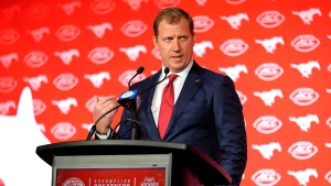 SMU's head coach Rhett Lashlee intensifies the situation, criticizes the Sun Belt's push for a CFP spot