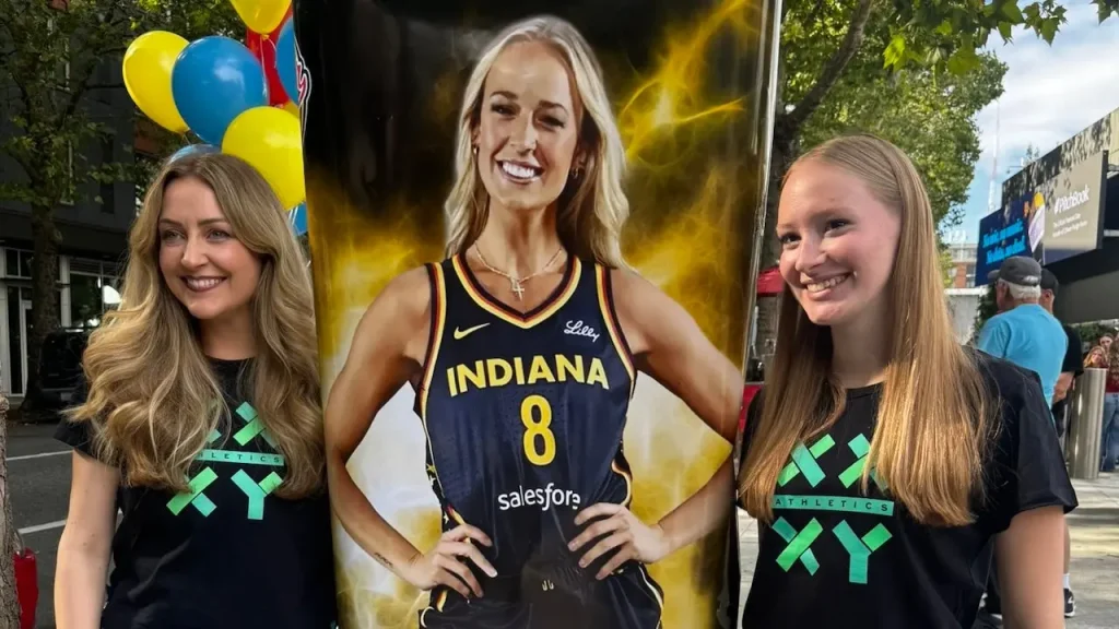 Sophie Cunningham's rally energizes WNBA game while 'save women's sports' supporters encounter opposing protest