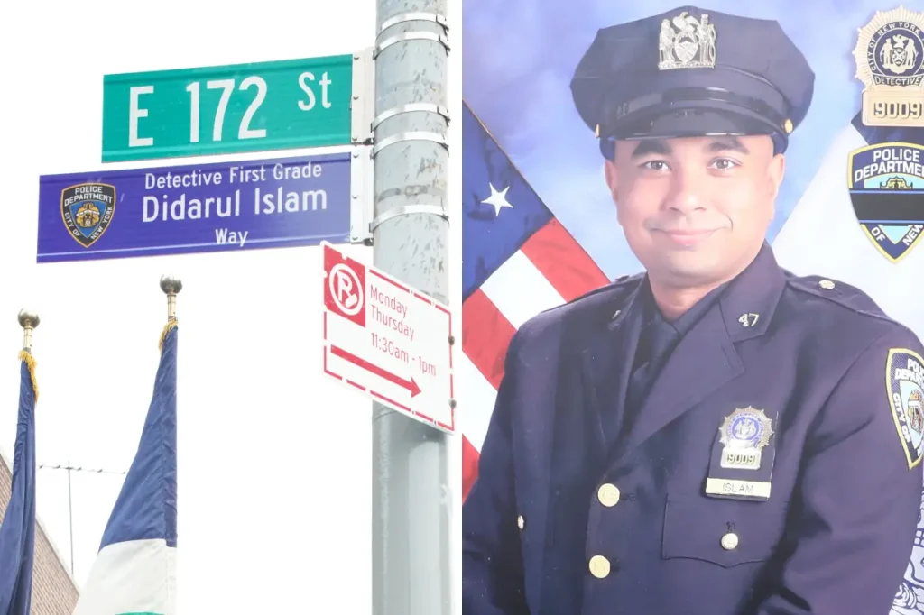 Street dedicated to officer who died in NYC