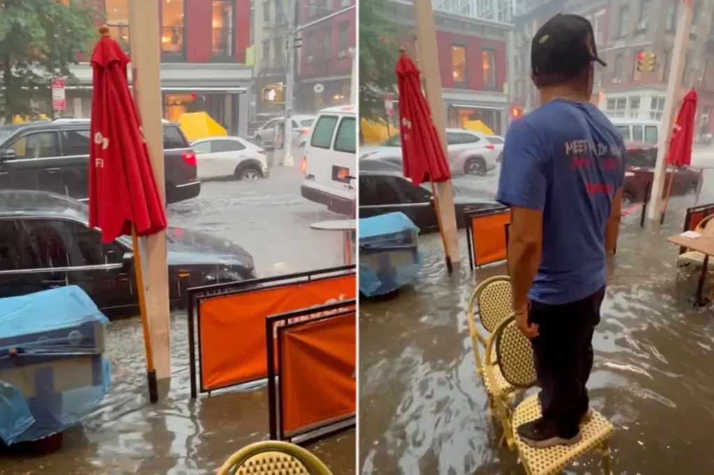 Stunning footage reveals Soho streets submerged as NYC faces intense rain and sudden flooding