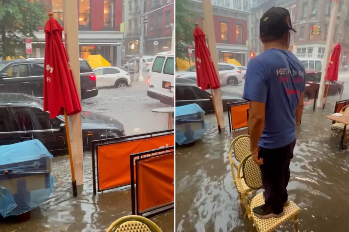 Stunning footage reveals Soho streets submerged as NYC faces intense rain and sudden flooding