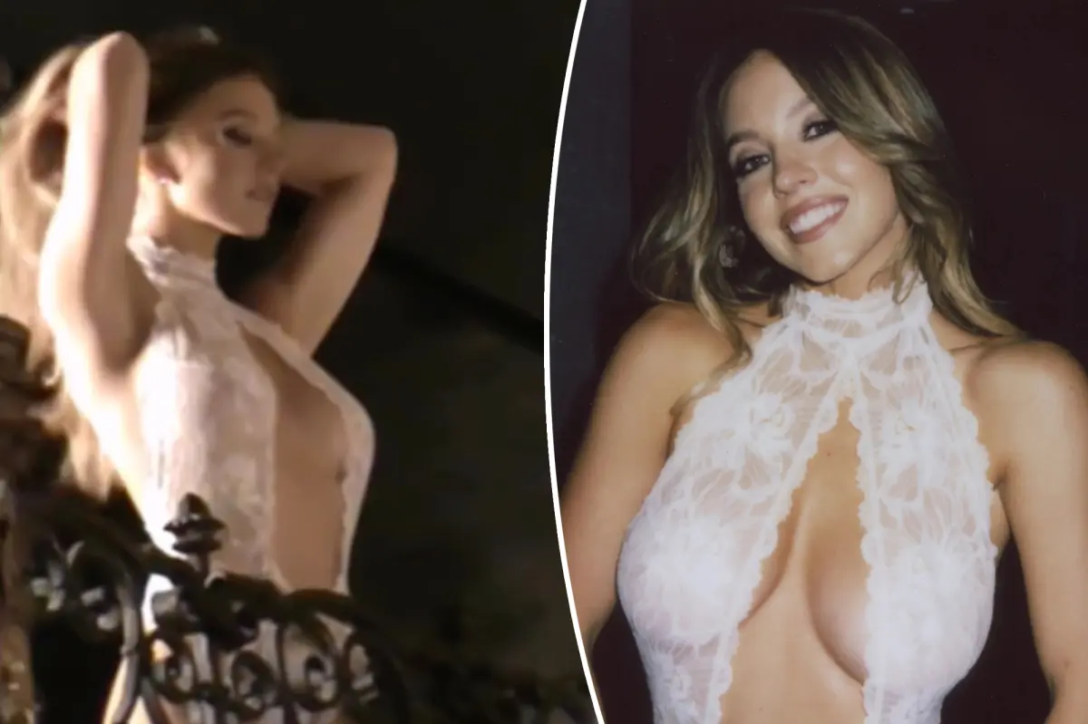 Sydney Sweeney raises the temperature in a revealing sheer bodysuit