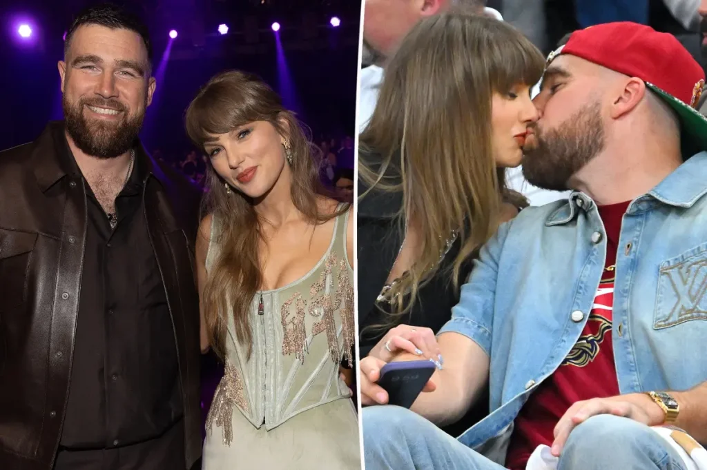 Taylor Swift and Travis Kelce seen together for the first time after their wedding.