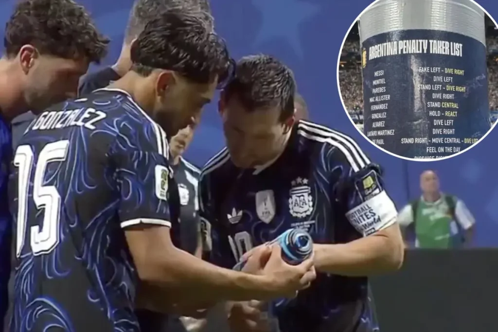 The time Lionel Messi found the England goalkeeper's notes