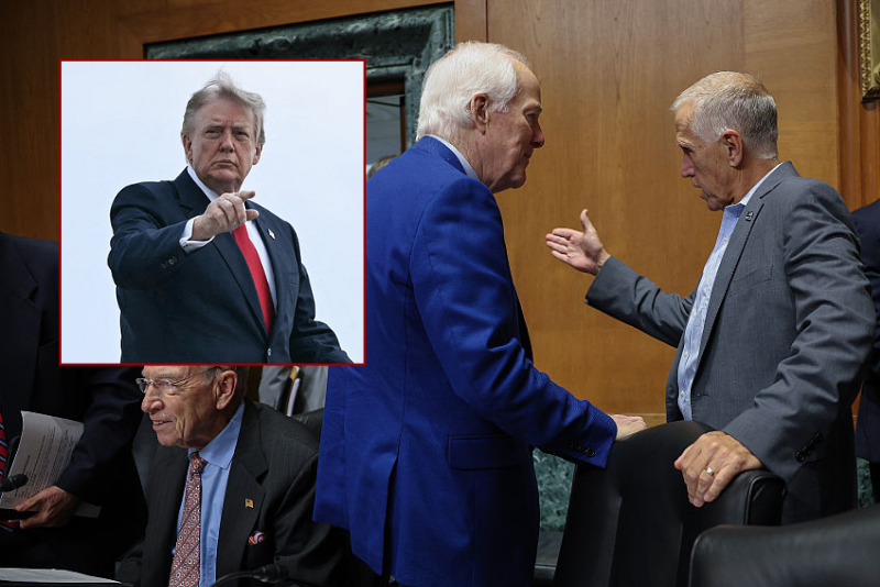 Trump criticizes Cornyn and Tillis for obstructing the nomination of Todd Blanche, calling him a star.