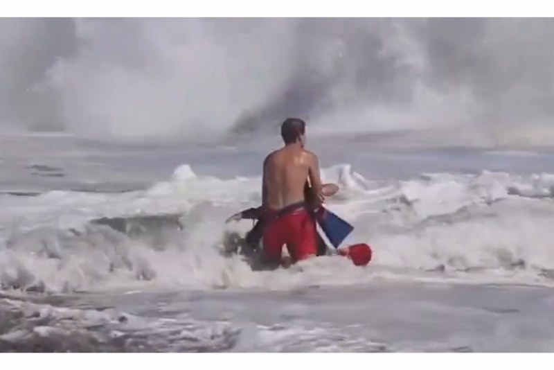 Trump hints at a prestigious civilian award for a 16-year-old lifeguard who saved a young boy from drowning in powerful Santa Cruz waves.
