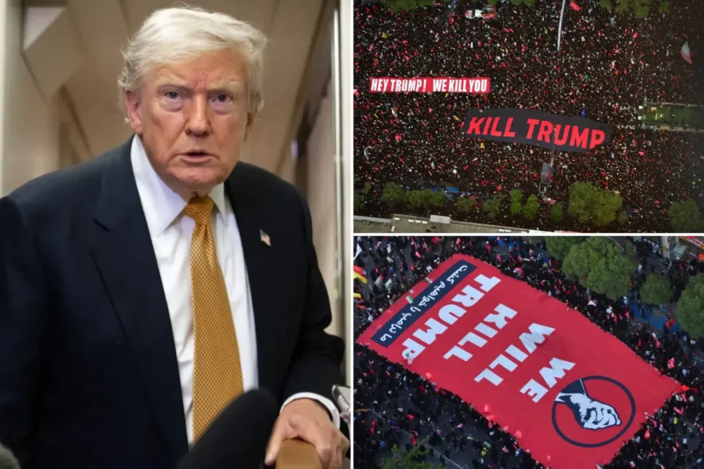 Trump indicates that the US military will "wipe out all parts of Iran" if he is killed.