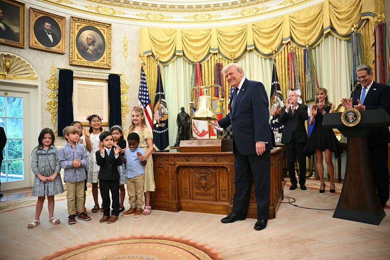 Trump opens the market from the Oval Office to mark the introduction of 'Trump Accounts' for kids in America.