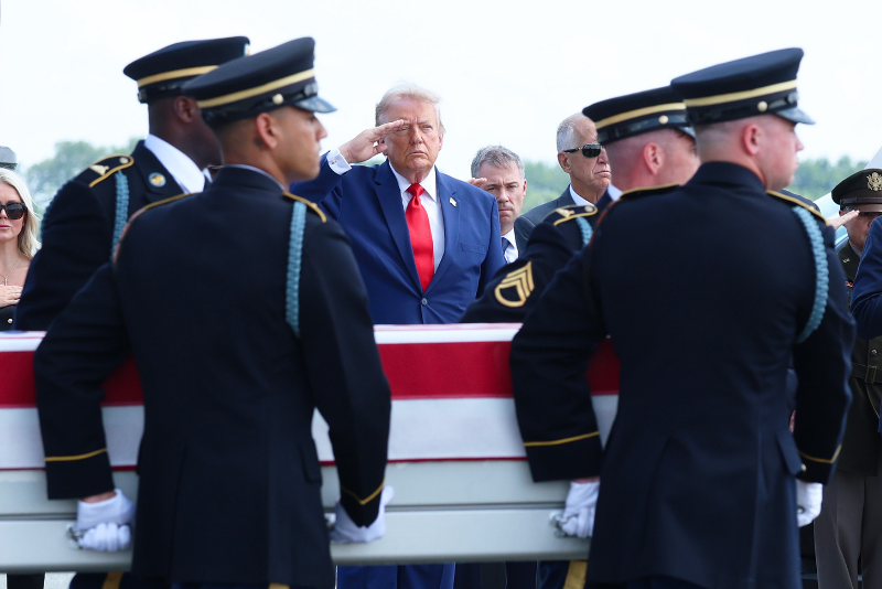 Trump participates in solemn ceremony for 4 fallen U.S. soldiers: &lsquo;One of the toughest duties as a president&rsquo;