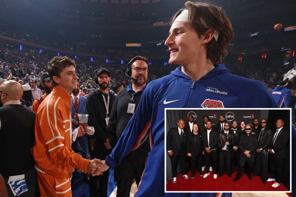 Tyler Kolek from the Knicks is happy about the actor portraying him in a film.
