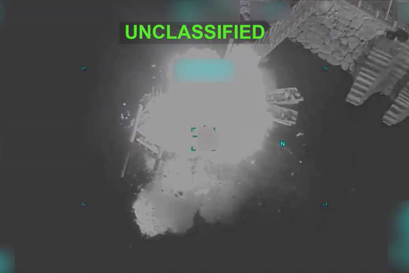 U.S. forces carry on with land and sea operations, uphold Iranian blockade, and conduct strikes for the twelfth night in a row.