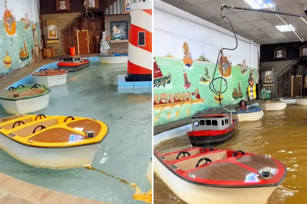 Video reveals children boating in dirty brown water at a well-known Maryland theme park