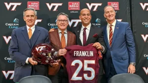 Virginia Tech coach James Franklin's assertion of 'winning the offseason' is not resonating with fans.