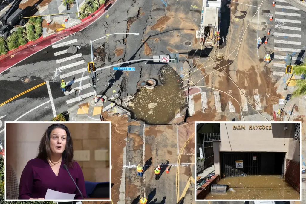 Water main break in West Hollywood reveals LA's old infrastructure