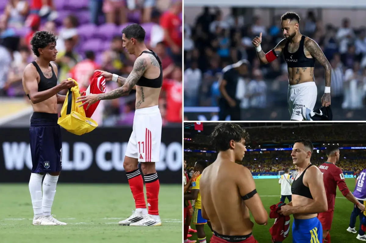 Why are male World Cup players using sports bras?