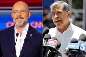Xavier Becerra is ahead of Steve Hilton in the race for California governor according to a poll.