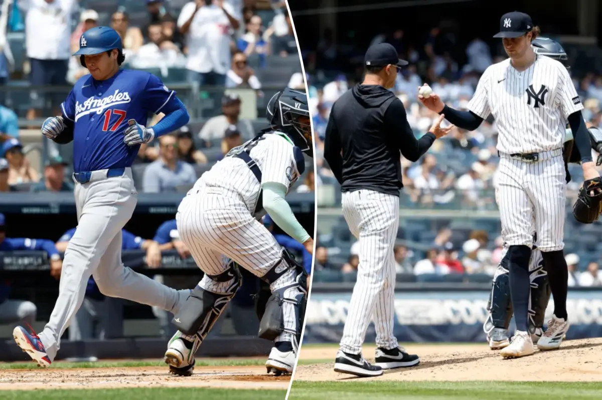 Yankees struggle offensively in defeat against Dodgers to start doubleheader
