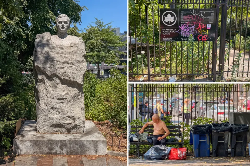 Years-old tribute to Polish hero in NYC area neglected and littered with trash