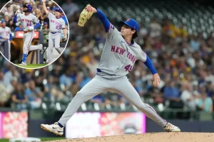 Zac Thornton's run without a score goes on as Mets defeat Brewers