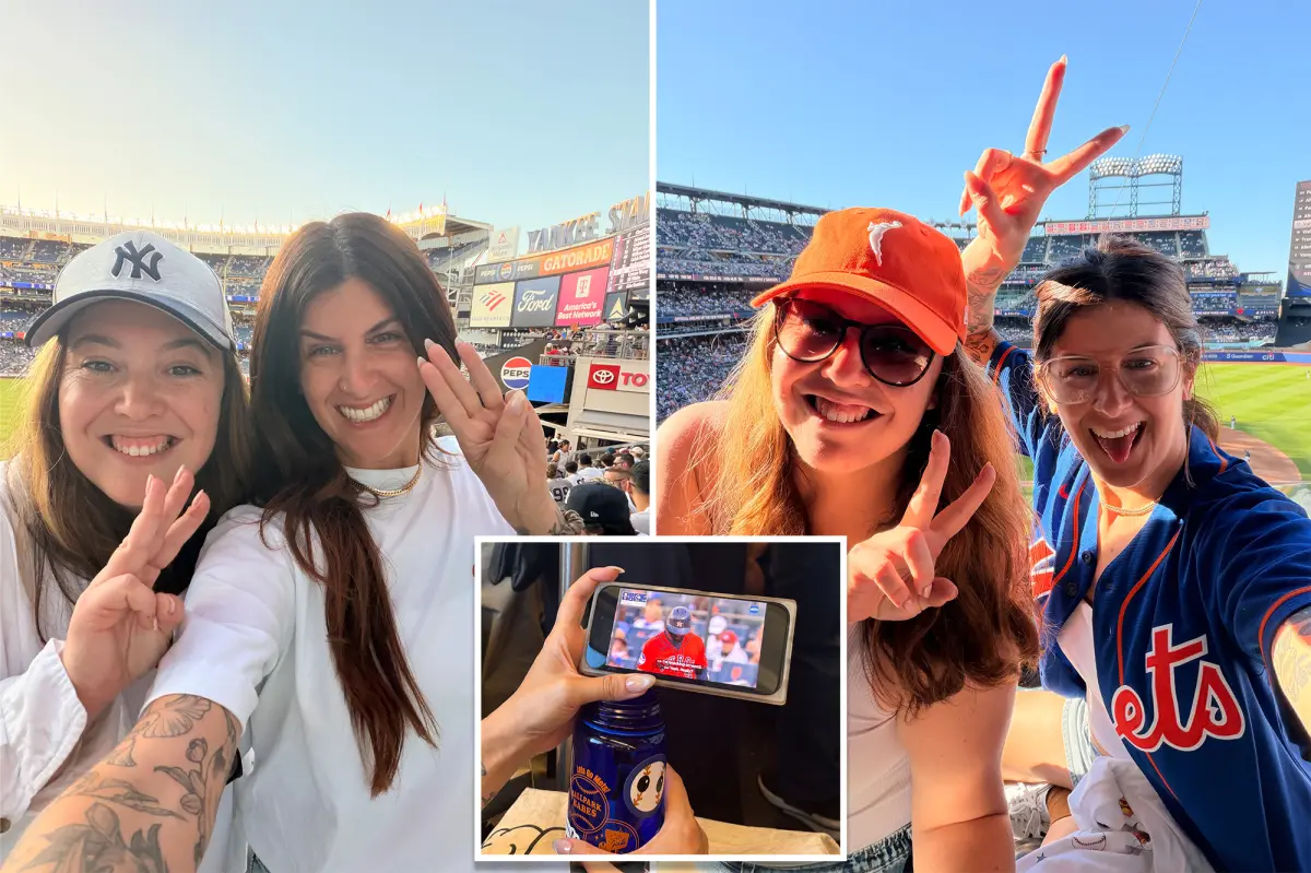 Baseball fans in NYC attend 3 MLB games in 9 hours -- here's why they brought a change of clothes.