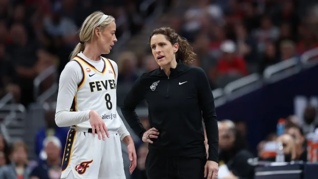 Coach Stephanie White passionately defends herself following Sophie Cunningham's incident.