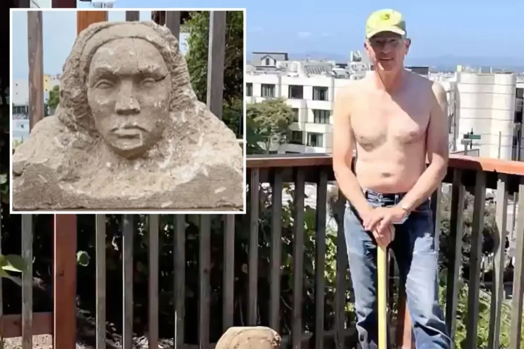 Couple in the Bay Area discovers large sculpture while excavating their yard