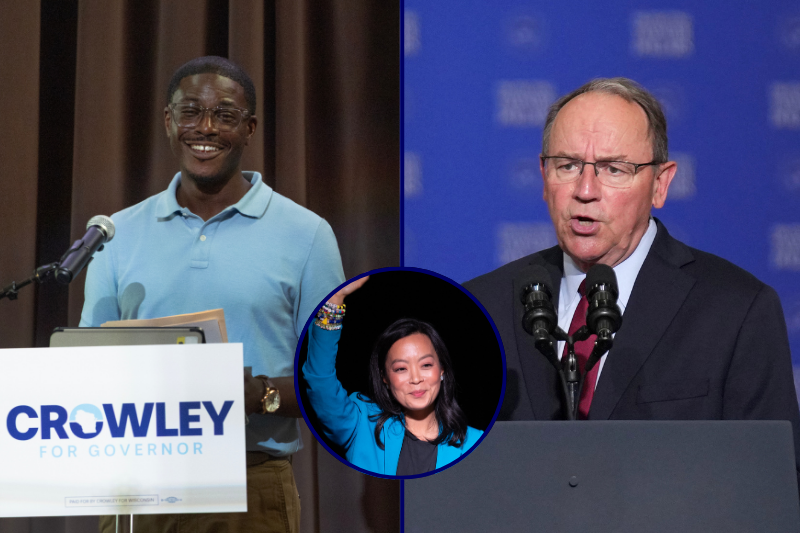 David Crowley defeats Francesca Hong in Wisconsin gubernatorial primary and will compete against Trump-backed nominee Tom Tiffany.